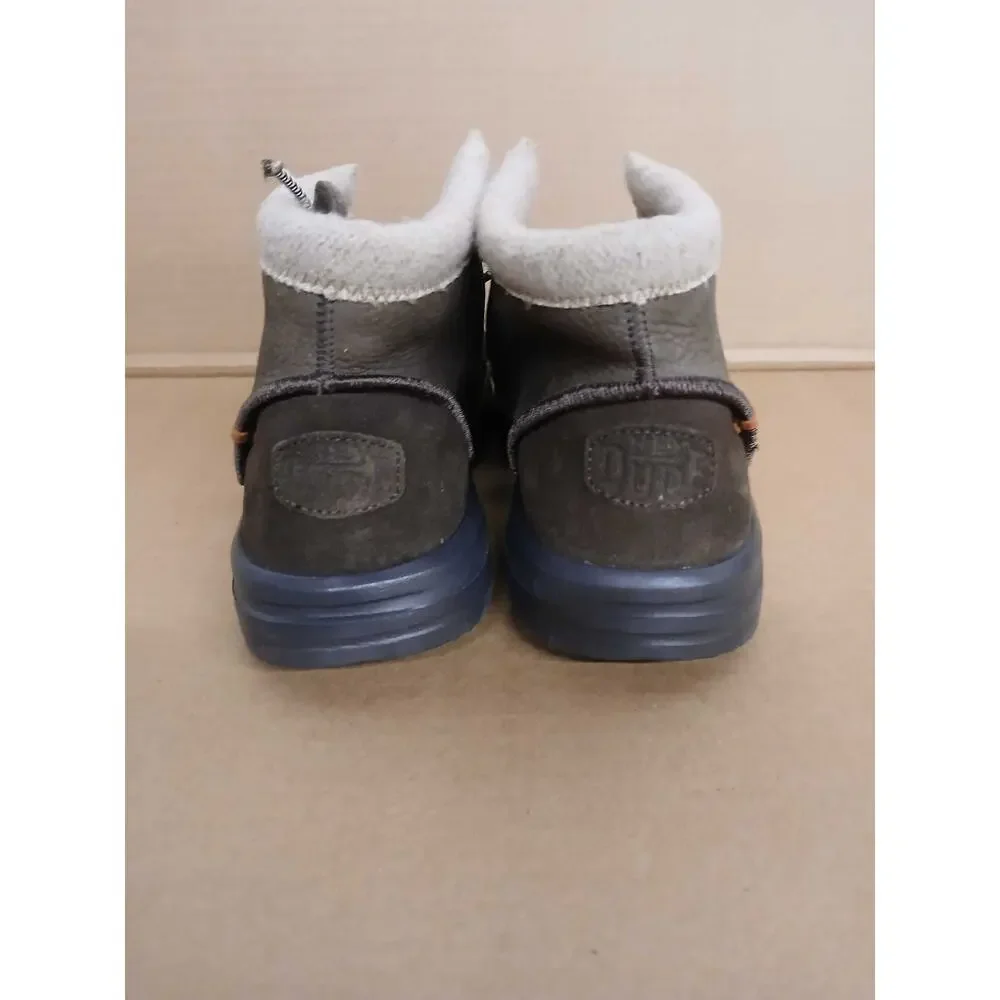 USED HEYDUDE Bradley Boot Leather Brown Size 9 | Men's Pull on Boots